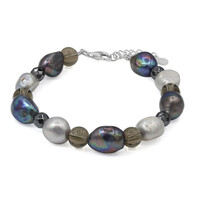 Zilveren armband met rookkwartskristallen (TPC)