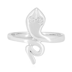 Zilveren ring met witte topaasstenen