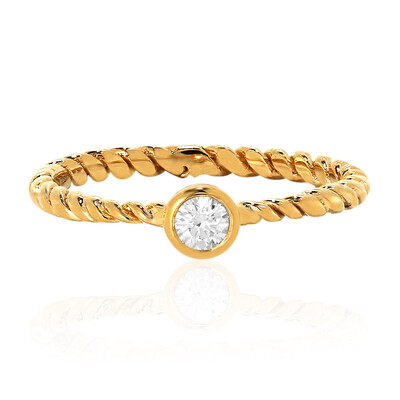 Zilveren ring met een witte topaas