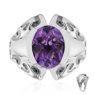 Zilveren ring met een amethist (Remy Rotenier)