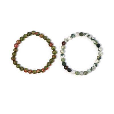Armband met unakietstenen