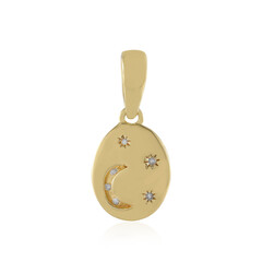 Zilveren hanger met een I2 (I) Diamant