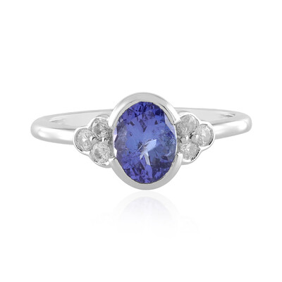 Zilveren ring met een tanzaniet (Adela Silber)