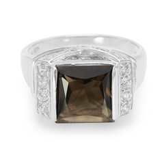 Zilveren ring met een rookkwarts