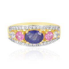 Zilveren ring met een Madagaskar Blauwe Saffier