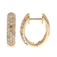 Gouden oorbellen met SI2 Fancy Diamanten (CIRARI)
