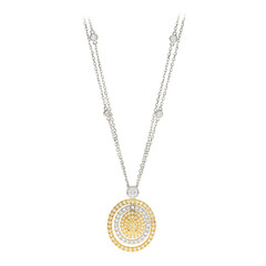 Gouden halsketting met een gele SI2 diamant (CIRARI)