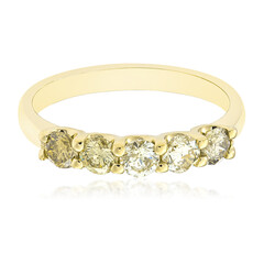 Gouden ring met SI2 Fancy Diamanten (CIRARI)