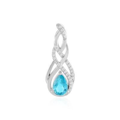 Zilveren hanger met een Paraiba Topaas