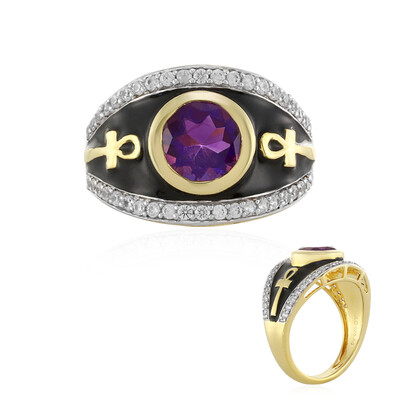 Zilveren ring met een amethist