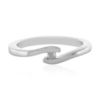 Zilveren ring met een I2 (H) Diamant