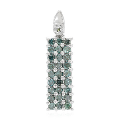 Zilveren hanger met Fancy diamanten