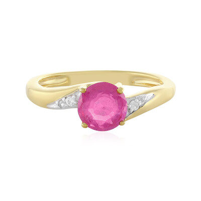 Zilveren ring met een Madagaskar Roze Saffier