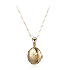 Zilveren halsketting met een I3 (I) Diamant