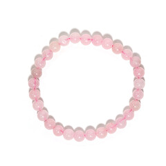 Armband met rozen kwartskristallen