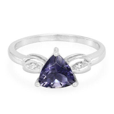 Zilveren ring met een Ceylon ioliet