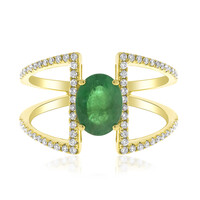 Gouden ring met een AAA Zambia smaragd (CIRARI)
