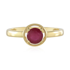 Zilveren ring met een Madagaskar Robijn