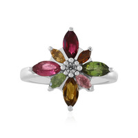 Zilveren ring met toermalijnen