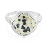 Zilveren ring met een Dalmatiër Jaspis