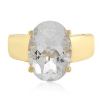 Zilveren ring met een witte kwarts