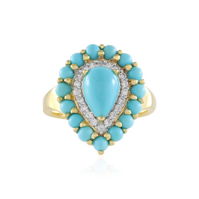 Zilveren ring met een Sleeping Beauty Turkoois (Faszination Türkis)