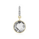 Gouden hanger met een witte topaas