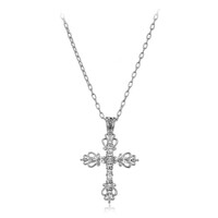 Messingen halsketting met een I3 (I) Diamant (Juwelo Style)