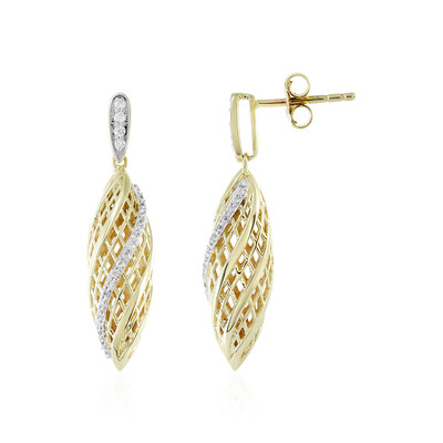 Gouden oorbellen met zirkonen (Ornaments by de Melo)