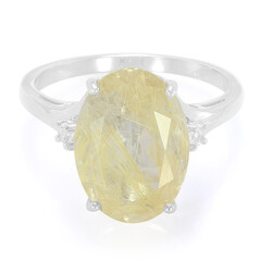 Zilveren ring met een rutielkwarts