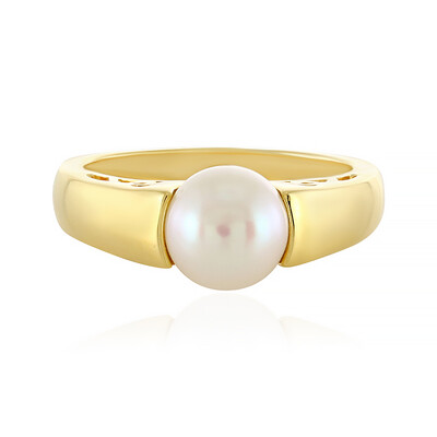 Zilveren ring met een zoetwater kweekparel