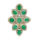 Gouden hanger met Zambia-smaragdstenen