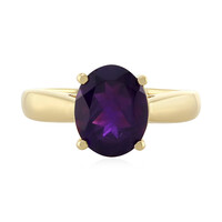 Zilveren ring met een Zambia-amethist