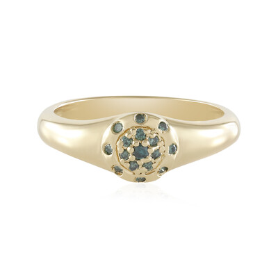 Zilveren ring met een I2 Blauwe Diamant