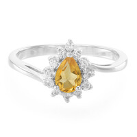 Zilveren ring met een citrien