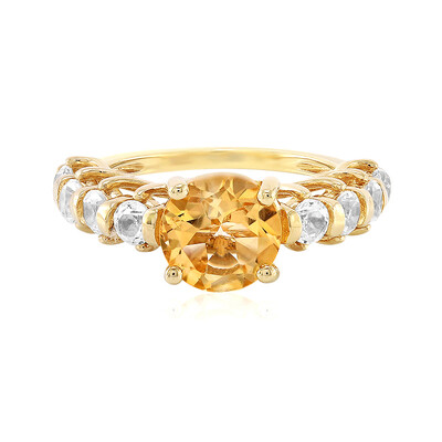 Zilveren ring met een citrien