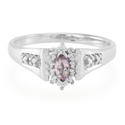 Zilveren ring met een roze koper toermalijn