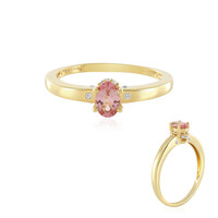 Zilveren ring met een toermalijn