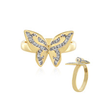Zilveren ring met I3 Bruine Diamanten