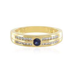 Zilveren ring met een blauwe saffier