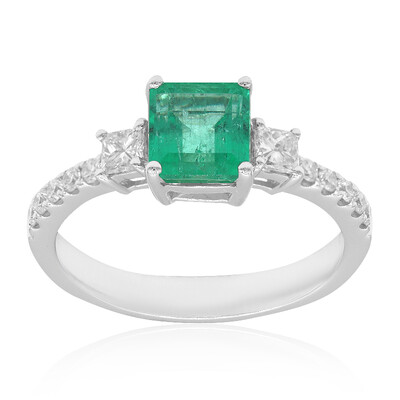 Gouden ring met een AAA Zambia smaragd (CIRARI)