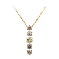 Gouden halsketting met SI2 Fancy Diamanten (CIRARI)