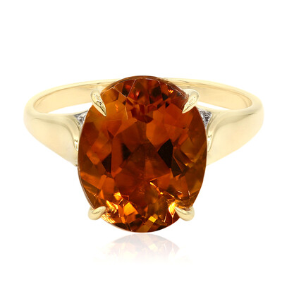 Gouden ring met een mandarijn citrien