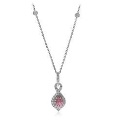 Gouden halsketting met een I1 Roze Diamant (CIRARI)