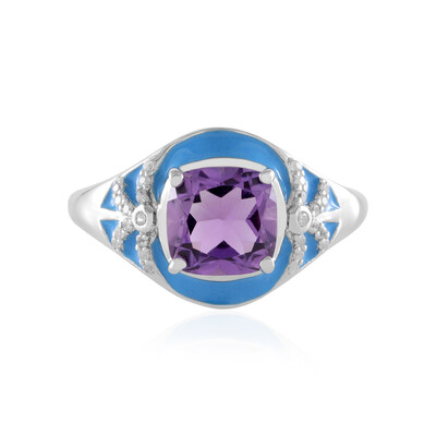 Zilveren ring met een amethist