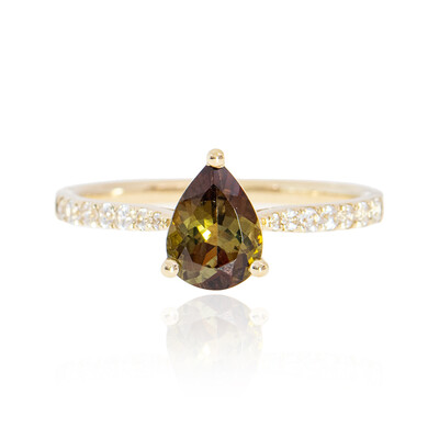 Gouden ring met een andalusiet