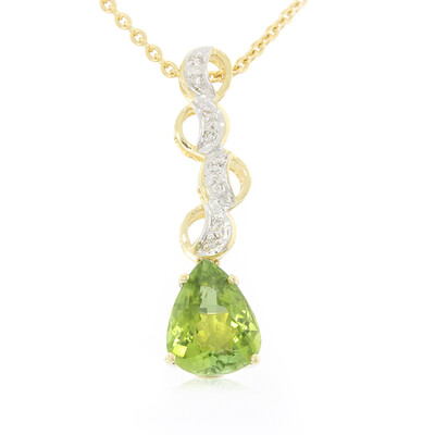 Gouden halsketting met een Paraiba toermalijn (AMAYANI)