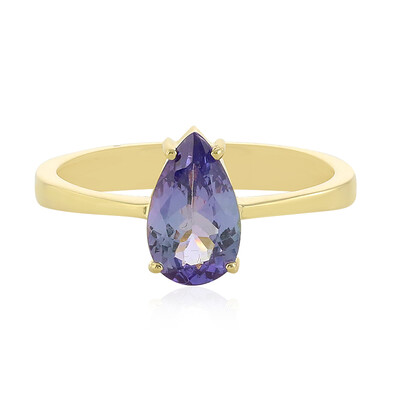 Gouden ring met een Onverhitte Tanzaniet
