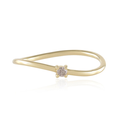 Gouden ring met een SI2 Champagne Diamant