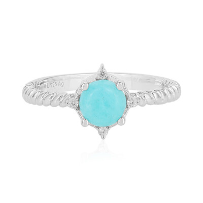 Zilveren ring met een amazoniet